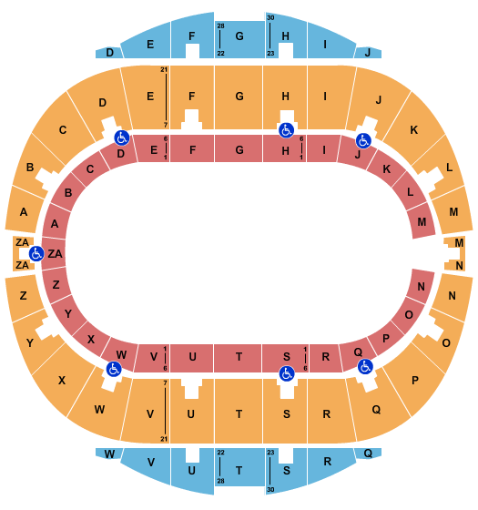 Hampton Coliseum Seating Chart: Open Floor