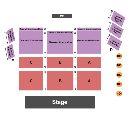 Hampton Roads Convention Center Seating Chart: Endstage 2