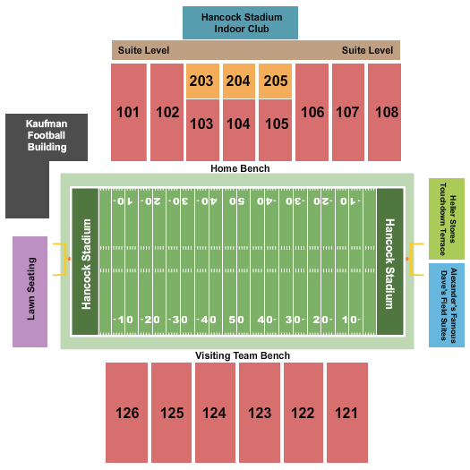 Hancock Stadium Map
