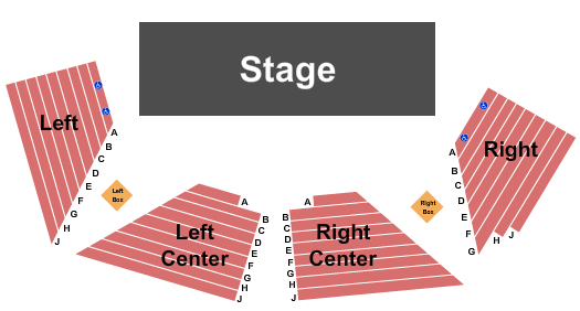 Hangar Theatre Seating Chart: EndStage