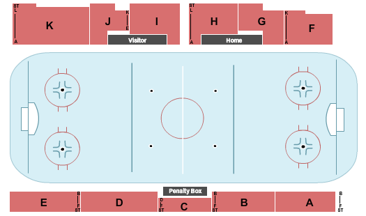 Hap Parker Arena Seating Chart: Hockey