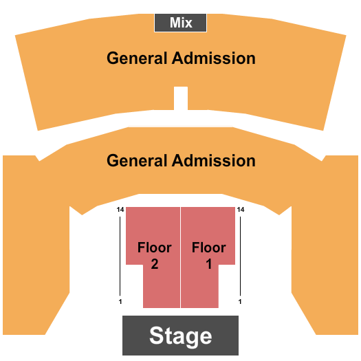 Harang Auditorium Seating Chart: Endstage GA 2