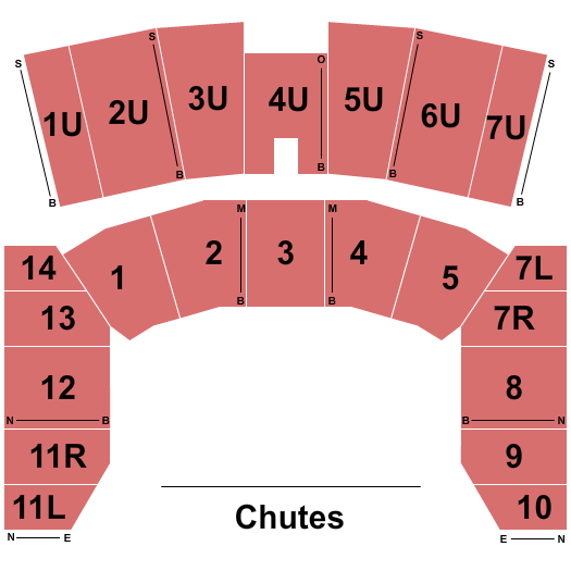 Harang Auditorium Seating Chart: Rodeo