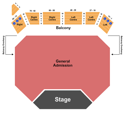 Great Canadian Casino Vancouver Seating Chart: Endstage GA Flr