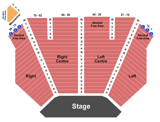 Great Canadian Casino Vancouver Seating Chart: End Stage Mezz