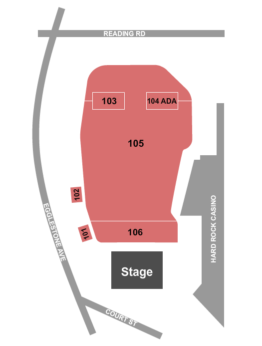 Hard Rock Cincinnati Outdoor Arena Seating Chart: Endstage 2