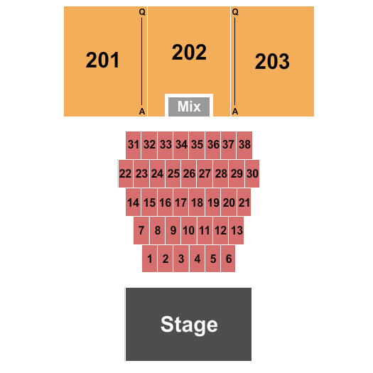 Hard Rock Hotel & Casino Bristol Seating Chart: Endstage Tables