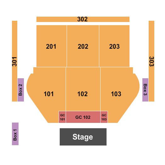 Hard Rock Live - Sacramento Seating Chart: End Stage GC
