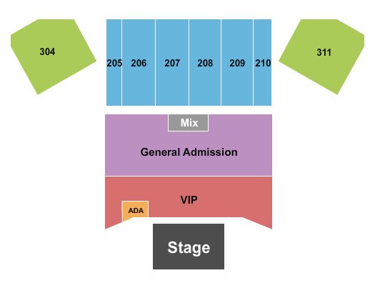 Hard Rock Live At Etess Arena Seating Chart: Endstage GA/VIP Floor