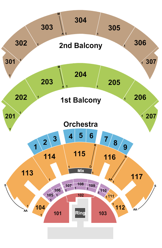 Hard Rock Live At The Seminole Hard Rock Hotel & Casino - Hollywood Seating Chart: AEW