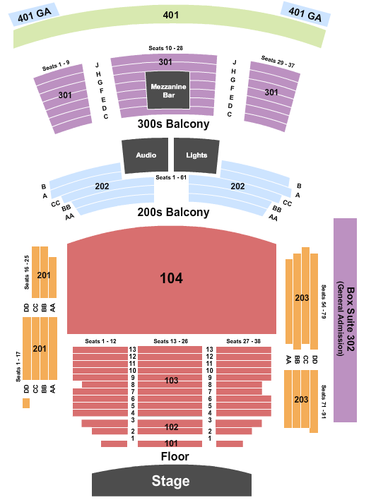 Hard Rock Live - Mississippi Seating Chart: Endstage 4
