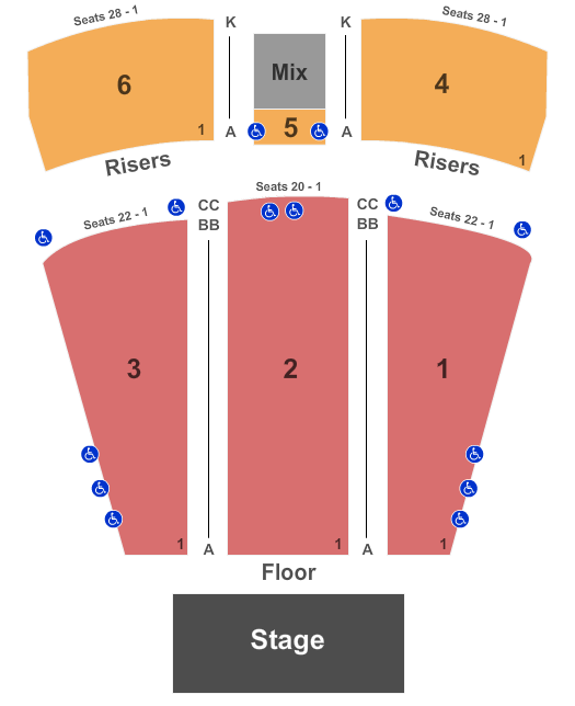 MGM Northfield Park - Center Stage Map