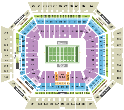 Hard Rock Stadium Seating Chart: Orange Blossom Classic