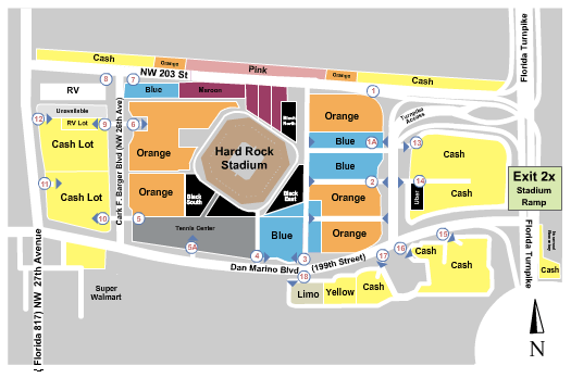 Hard Rock Stadium Interactive Seating Chart
