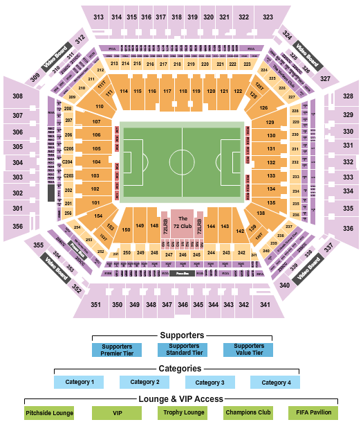 Hard Rock Stadium Seating Chart: Soccer RW World Cup