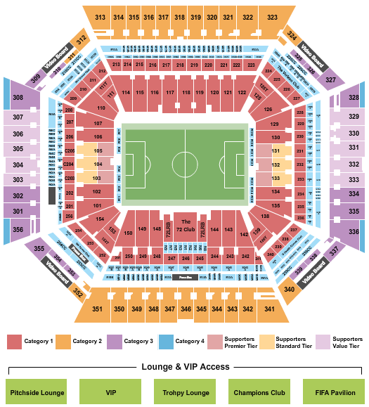 Hard Rock Stadium Seating Chart: Soccer WC Category 2