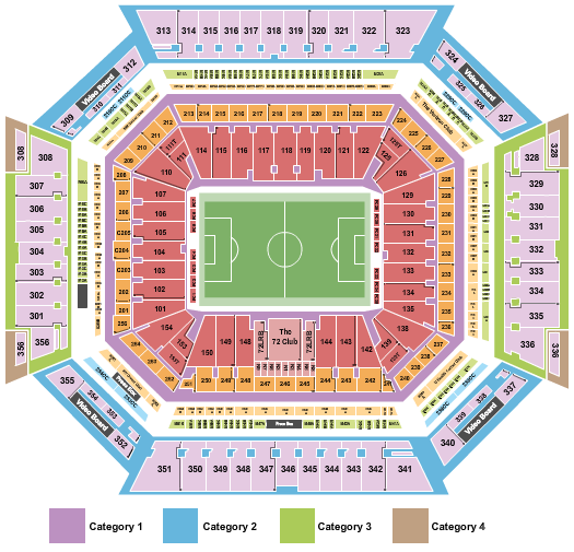Hard Rock Stadium Seating Chart: Soccer WC Category