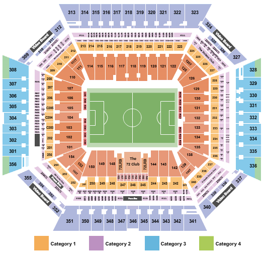 Hard Rock Stadium Seating Chart: Soccer WC Category
