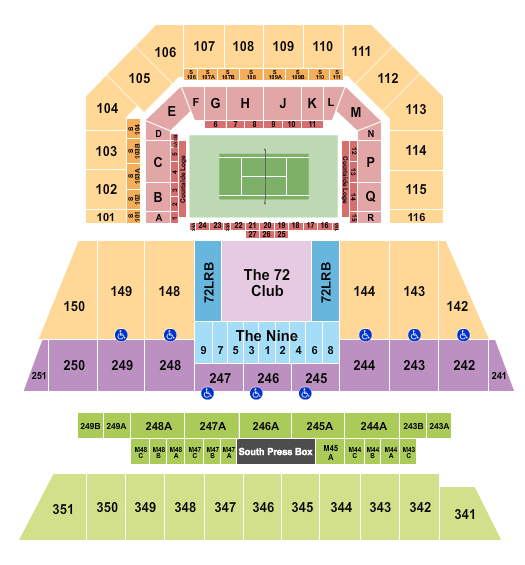 Hard Rock Stadium Seating Chart: Tennis - Miami Open