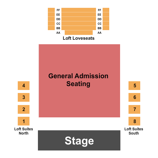 Harken Hall Seating Chart: Endstage GA Floor