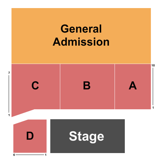 Harlow's Mississippi Casino Resort Seating Chart: Endstage Rsrv/GA