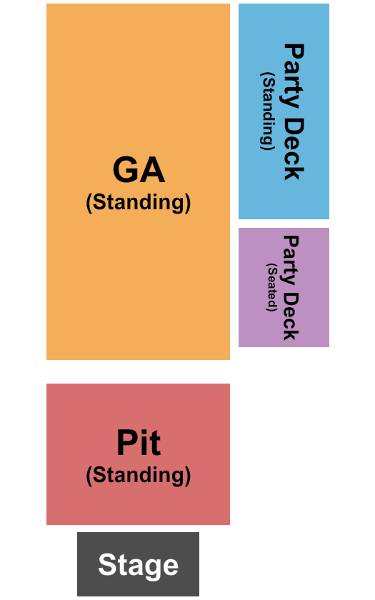 Harold's Corral Seating Chart: GA/Pit/Party Deck
