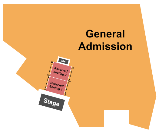 Harrah's Cherokee Valley River Casino and Hotel Seating Chart: GA & Reserved