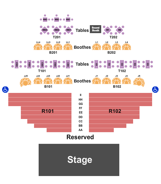 Harrahs Laughlin Fiesta Showroom Seating Chart: Showroom 2