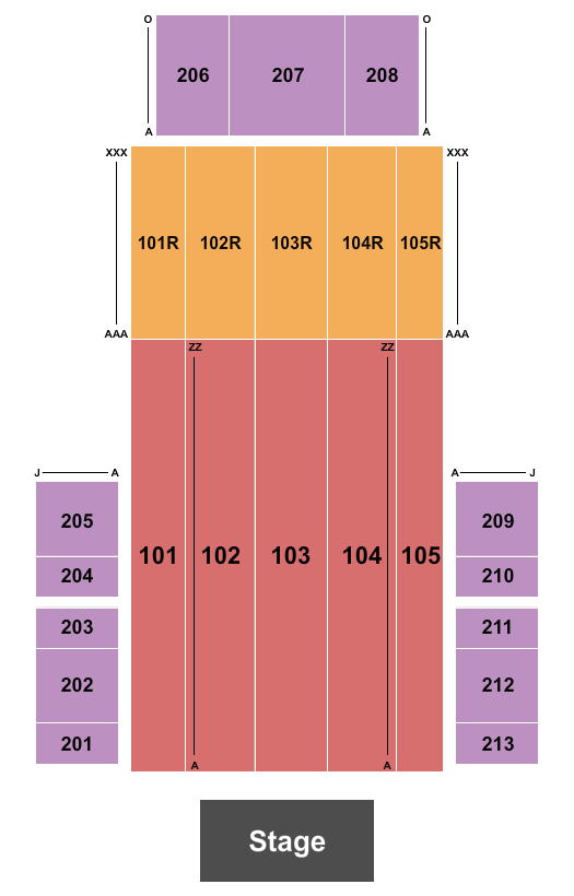 Rio Vista Outdoor Amphitheater at Harrah's Laughlin Seating Chart: Endstage 3