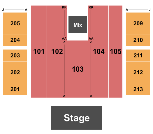 Rio Vista Outdoor Amphitheater at Harrah's Laughlin Seating Chart: Endstage 4