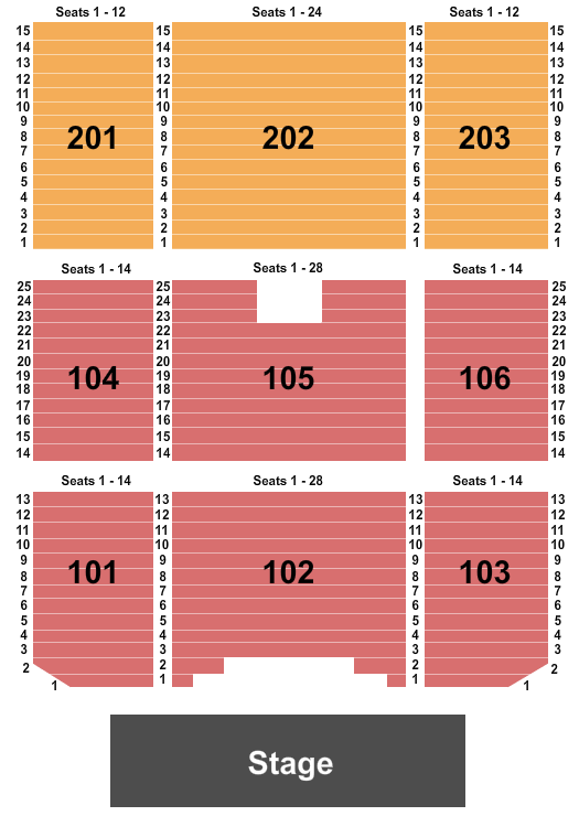 Harrah's Phoenix Ak-Chin Seating Chart: End Stage