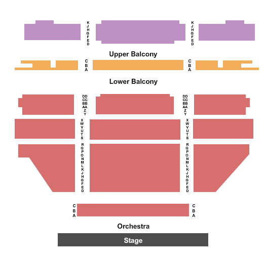 Harris Theater Seating Chart: End Stage