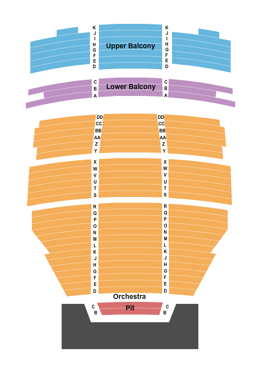 Harris Theater Seating Chart: Endstage Pit