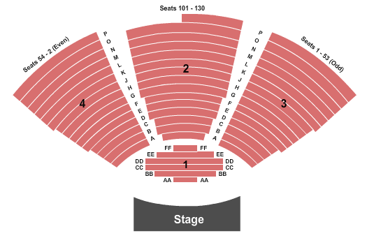 Hart Theatre At The Egg Seating Chart: Endstage Numbers