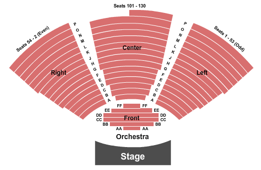 Hart Theatre At The Egg Seating Chart: End Stage