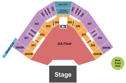 Hartford HealthCare Amphitheater Seating Chart: Endstage GA Floor