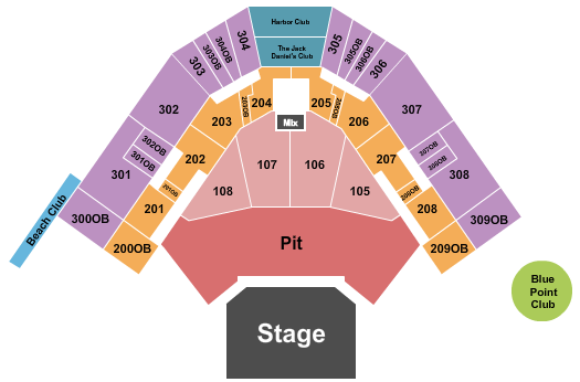 Hartford HealthCare Amphitheater Seating Chart: Endstage GA Pit 4