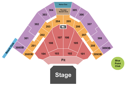 Hartford HealthCare Amphitheater Seating Chart: Endstage Pit 3