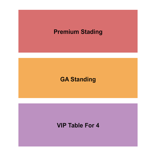 Harvester Performance Center Seating Chart: Premium/GA Standing & Tables