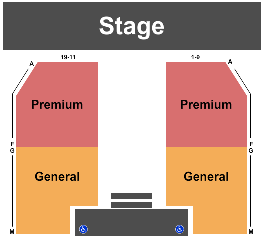 Hasskarl Auditorium Seating Chart: End Stage