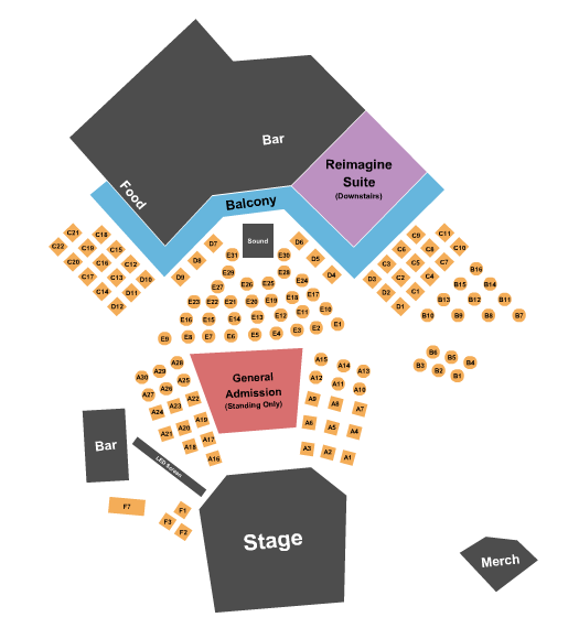 Haute Spot Seating Chart: GA & Tables