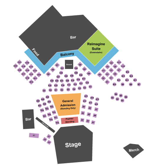 Haute Spot Seating Chart: Premier/Table