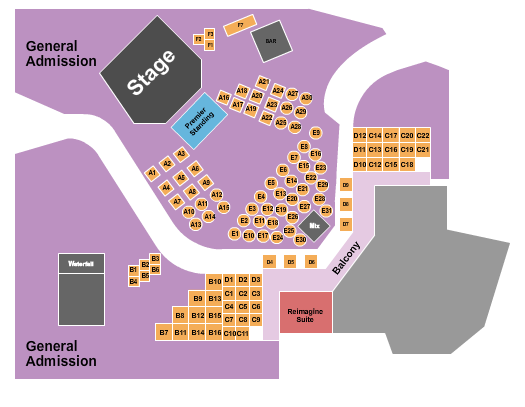 Haute Spot Seating Chart: Tables GA