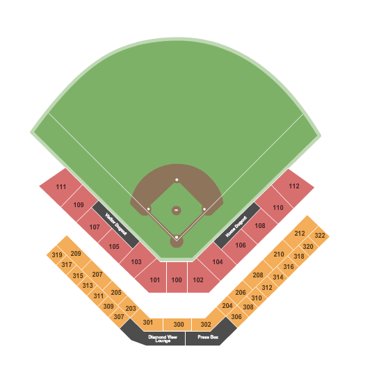Hawks Field At Haymarket Park Seating Chart: Baseball