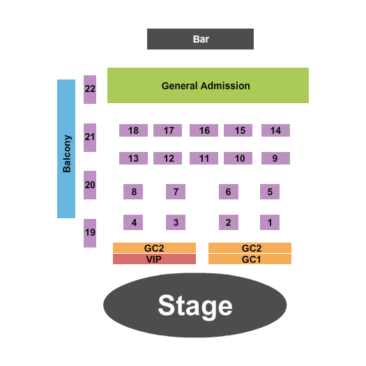 Headliners Music Hall - KY Seating Chart: Gold Circle/Tables/GA