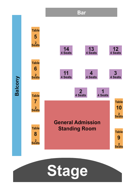 Headliners Music Hall - KY Seating Chart: Endstage 2