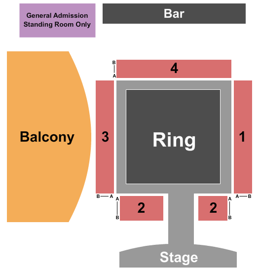 Headliners Music Hall - KY Seating Chart: Wrestling