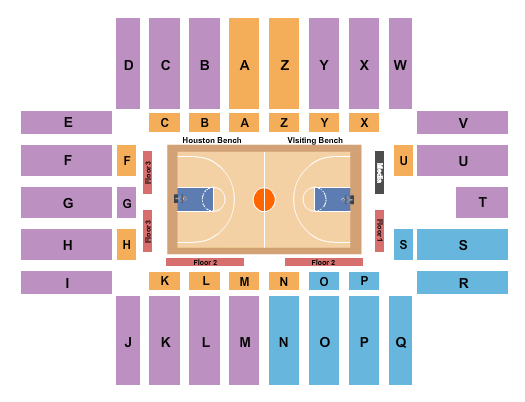 Health And Physical Education Arena Seating Chart: Basketball