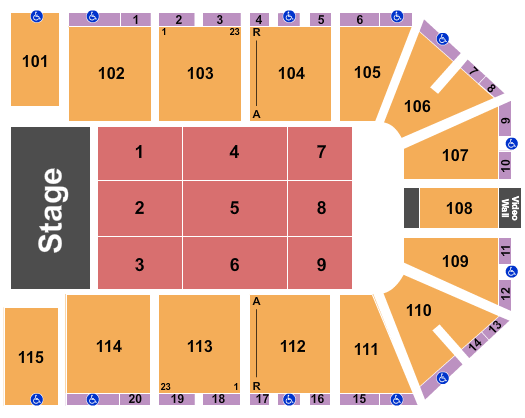 Heartland Credit Union Arena Seating Chart: Endstage 8