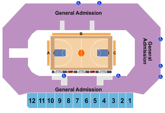 Heartland Events Center Seating Chart: Basketball - GA